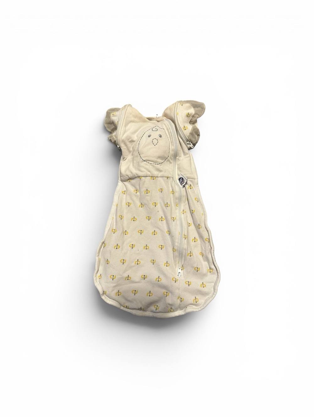 Nested Bean Cream Sleep Sack with Yellow Bee Motif